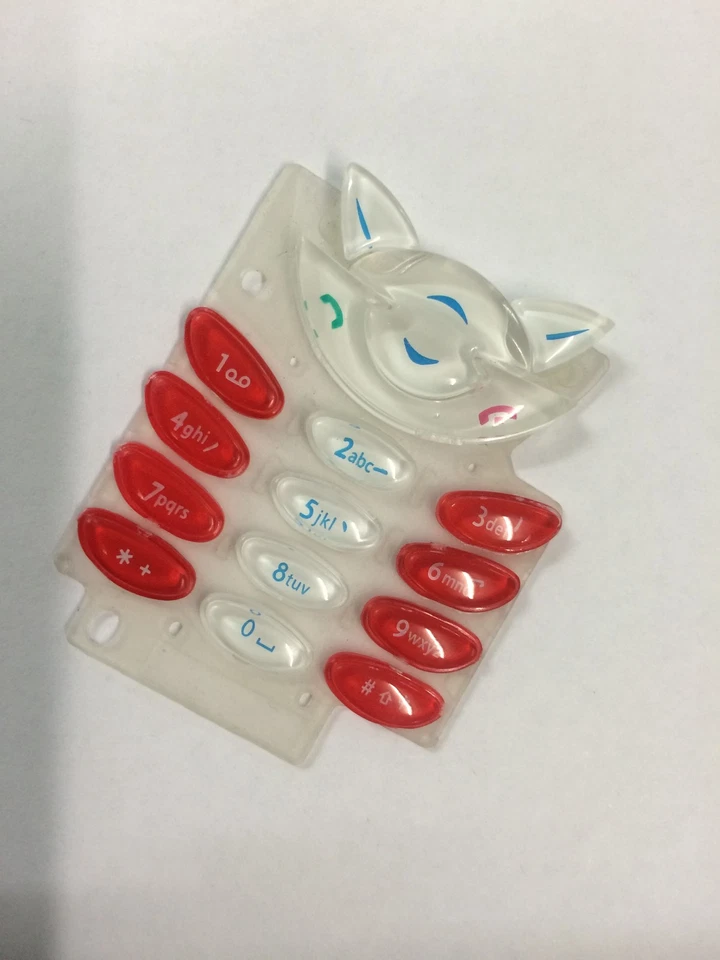 Nokia 8210 Crystal Keypad Replacement in Red & White Brand New in Original pack — 第 1/1 张图片