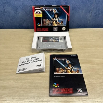 Super STAR WARS RETURN OF THE JEDI Snes Nintendo PAL GIG ITA Italiano COMPLETO - Immagine 1 di 4