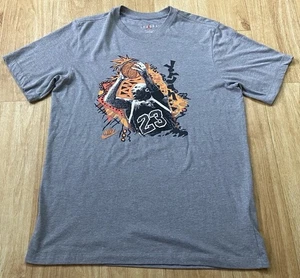 Vintage Jordan T-Shirt Medium Grafik Nike Air 23 Grau Baumwolle Kurzarm - Bild 1 von 11