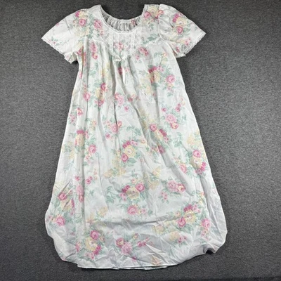 Vintage Miss elaine Cottage Floral Nightgown Womens Large L - Image 1 of 4