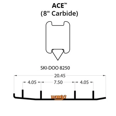 Corredores de carburo Woodys Ace Flat-Top para Ski-Doo Grand Touring 600 2000-2001 Foto 1 de 2