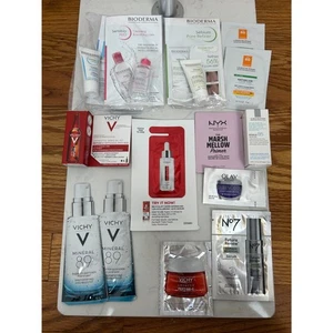 14 piece sample skincare Lot Bioderma La Roche Vichy Olay NYX Loreal No 7 - Picture 1 of 4