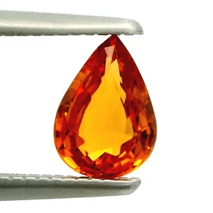PIETRA PREZIOSA ZAFFIRO ARANCIONE NATURALE 0,72 CT DAL MADAGASCAR - Foto 1 di 7