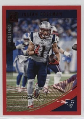 2018 Panini Donruss Press Proof Red Julian Edelman #186 - Image 1 of 2