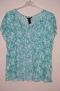 NWT~CALVIN KLEIN PLUS~PRINT SCOOPNECK EMPIRE WAIST SHIRT/TOP~SIZE 3X~NEW - Picture 1 of 2