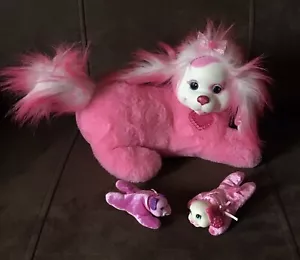2018 Puppy Surprise Lexi rosa weiß Glitzer Hund 2 Welpen weiches Plüschtier 11 Zoll - Bild 1 von 9
