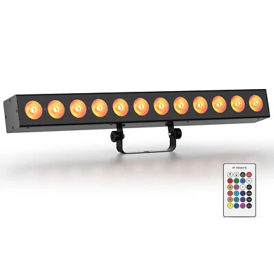 120W RGBW 12 LED Akku Wallwasher Licht DMX Strobe Bar Bühnenlicht DJ mit Remote - Bild 1 von 4