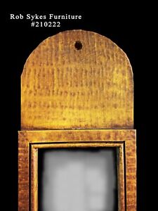 Tiger Maple Paint Decorated Queen Anne Style Mirror by Rob Sykes Furniture