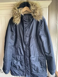 Men’s Navy Schott Parka Size Xl - Picture 1 of 15