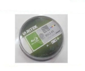 10 x Ritek Blu-ray BD-R 6x 25GB Full Hub inkjet printable blu ray BDR discs - Picture 1 of 3
