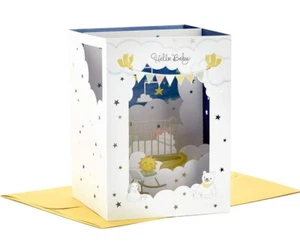 "Tarjeta emergente ""Hello Baby" de papel maravilla, escena infantil, de Hallmark, ¡PRECIOSA! - Imagen 1 de 6