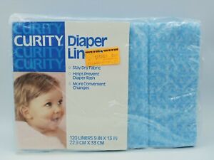 CURITY Diaper Liners Vintage 1987 Package UNUSED 120 Liners