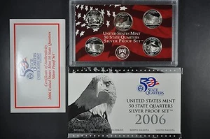 2006 S U.S. Mint 90% Silver Quarter Proof Set with box & COA /original packaging - Picture 1 of 1