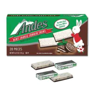 Andes Mint Cookies Crunch Chocolate 132g - 28 pieces Free Shipping World Wide - Picture 1 of 2