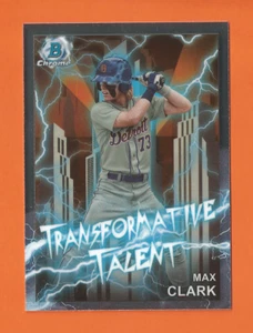 Bowman Chrome Transformative Talent Max Clark 2023 #tt-10 Detroit Tigers E - Imagen 1 de 2