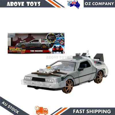 Jada 1:24 Back To The Future 3 Delorean Time Machine With Lights Diecast Car - Image 1 of 4