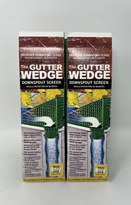 The Gutter Wedge Downspout Screen Self Cleaning Design Easy Snap Assembly USA - Picture 1 of 2