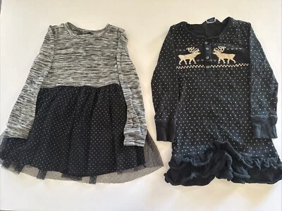 Girl's Dresses Lot of 2 Sz Small 6 Faded Glory Ralph Lauren Black Holiday Winter - Image 1 of 4