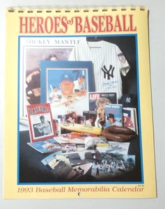 1993 HEROES OF BASEBALL Wall Calendar MEMORABILIA Krause Publications - Picture 1 of 3