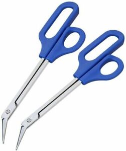 US 2-4 Pack Multi Use Easy Grip Long Handled Toe Nail Scissors Clippers Nippers