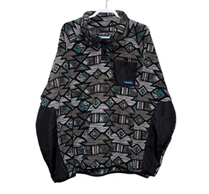 KAVU FLEECE PULLOVER AZTEC PRINT MENS LONG SLEEVE SIZE XXL  - Picture 1 of 7