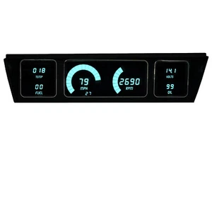 1977-1990 Chevy Impala Caprice Digital Dash TEAL LEDs Intellitronix DP1211T - Picture 1 of 11