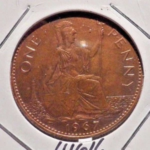 MONEDA DE 1 PENIQUE DEL REINO UNIDO 1967 CIRCULADA (111616)8 - Imagen 1 de 3
