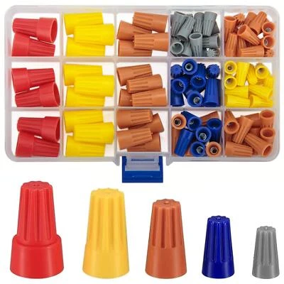 WOSHILAODS 102 Pcs Electrical Wire Connectors, Screw Terminals Wire Caps, Twist Nuts Caps,