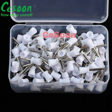 100Pcs Dental Polishing Prophy Cup Brush Rubber Latch Contra Angle Copper Polish