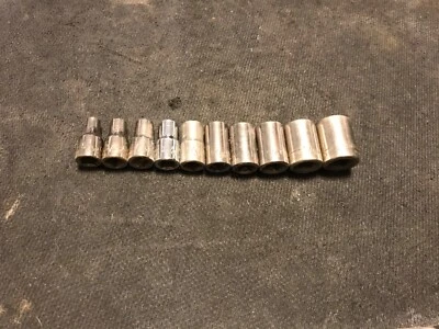 Vintage 10 Piece Craftsman Tools 6 Point 1/4" Drive SAE Set 5/32" - 1/2" USA  - Image 1 of 4