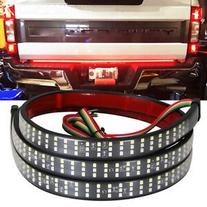 For Chevy Ford Dodge LED 60" 3-Row Truck Tailgate Reverse Strip Light Bar Strip
