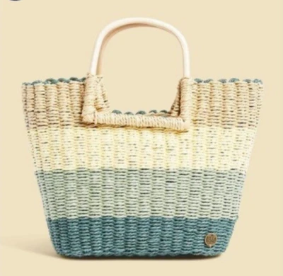 Bolso de Mano Billabong Para Mujer Rubio Salado Ride The Waves Paja de Papel Manijas Foto 1 de 4