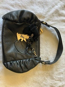 JUICY COUTURE Borsa cuori di cane vintage in pelle y2k nera - Foto 1 di 12
