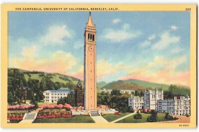 Postal de colección The Campanile, Universidad de California, Berkeley, CA CG3. Foto 1 de 2