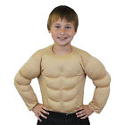 Child Padded Beige Muscle Chest Top Shirt Tv Movie Character Fancy Dress Costume
