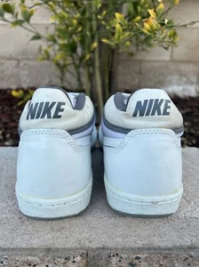 VTG Nike Challenge Court Shoes 1985 McEnroe Tennis 10.5 Korea OG White Gray 80s - Picture 1 of 15