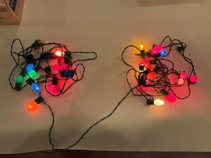 Vintage Christmas Tree Lights Tested / Working 2 sets (1 pair) - Picture 1 of 5