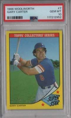 Gary Carter 1986 Woolworth PSA 10 Gem Mint Graded Card New York Mets HOF #7 - Image 1 of 2