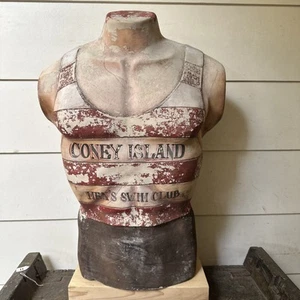 1960s Coney Island Swim Club Amusement Park Advertising Display Torso Mannequin - Picture 1 of 22