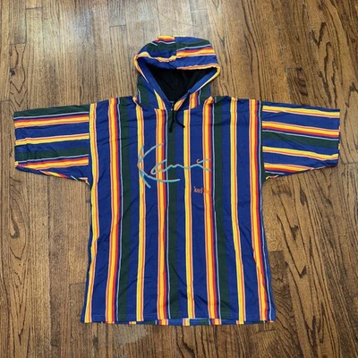 Sudadera con Capucha a Rayas Karl Kani Años 90 De Colección Mediana EE. UU. Rara Hip Hop Rap Spike Acres Foto 1 de 4