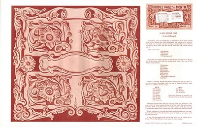 Leather Craft Doodle Pattern      A  REAL  DOODLE  PAGE - Image 1 of 2