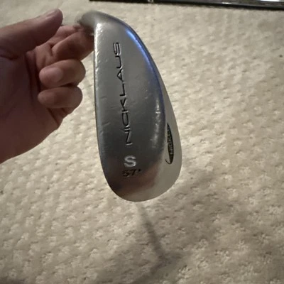 NICKLAUS PRO NICKEL SAND WEDGE 57* R MILLED FACE ORIGINAL SHAFT & GRIP ~ L@@K!! - Image 1 of 4