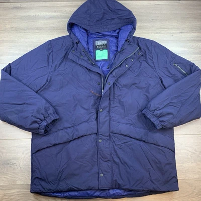 Парка мужская J Crew Nordic Ghostnet Primaloft XL темно-синяя с капюшоном экологичная - Изображение 1 из 4