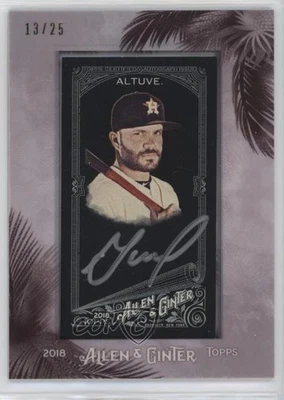 2018 Topps Allen & Ginter's X Mini Silver Framed /25 Jose Altuve #MA-JA Auto - Image 1 of 2