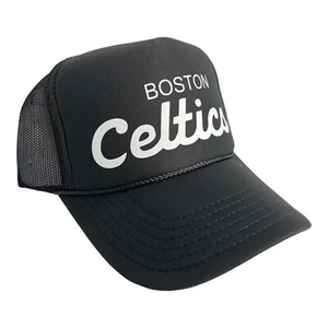 NUEVO SOMBRERO GRIS BOSTON CELTICS SPORTS SCRIPT 5 PANELES CORONA ALTA CAMIONERO SNAPBACK - Imagen 1 de 3