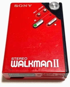 Sony Walkman WM-2 Portable Cassette Player Rot - Bild 1 von 6