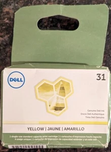 Genuine Dell 31 Yellow Ink Cartridge 3MH11 for Dell V525w/V725w - Picture 1 of 1