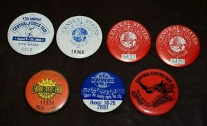 Pinback Buttons Rapid City South Dakota Feria de los Estados Centrales Años 90/2000 Rodeo - Imagen 1 de 7