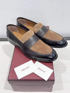 NWB BALLY MEN’S LEATHER & SUEDE LOAFERS SIZE 8.5 SWISS MADE — *SALE* - Picture 1 of 10