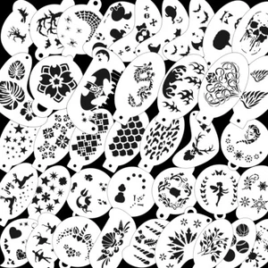 Bowitzki 45 Pcs Face Paint Stencils FOR Kids Reusable Face Painting Templates - Picture 1 of 12